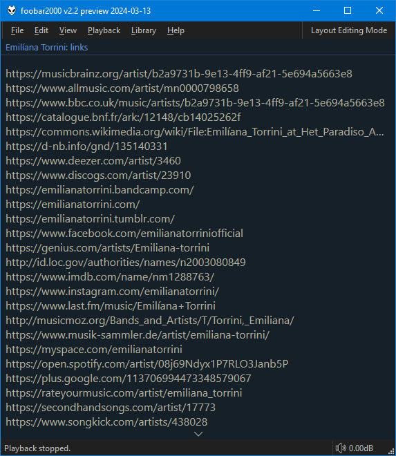 musicbrainz links